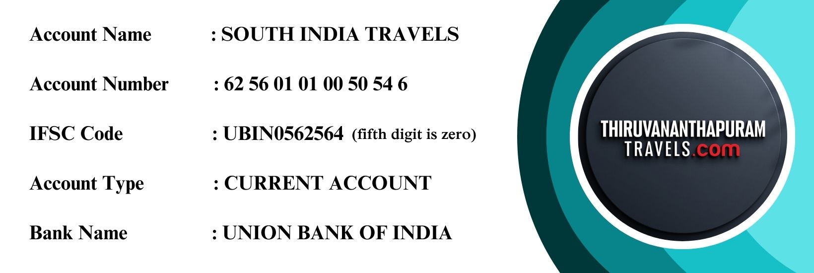 trivandrum Travels Banking Details
